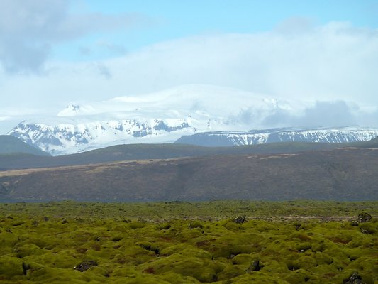 Moss covered Lava Glacier background 1